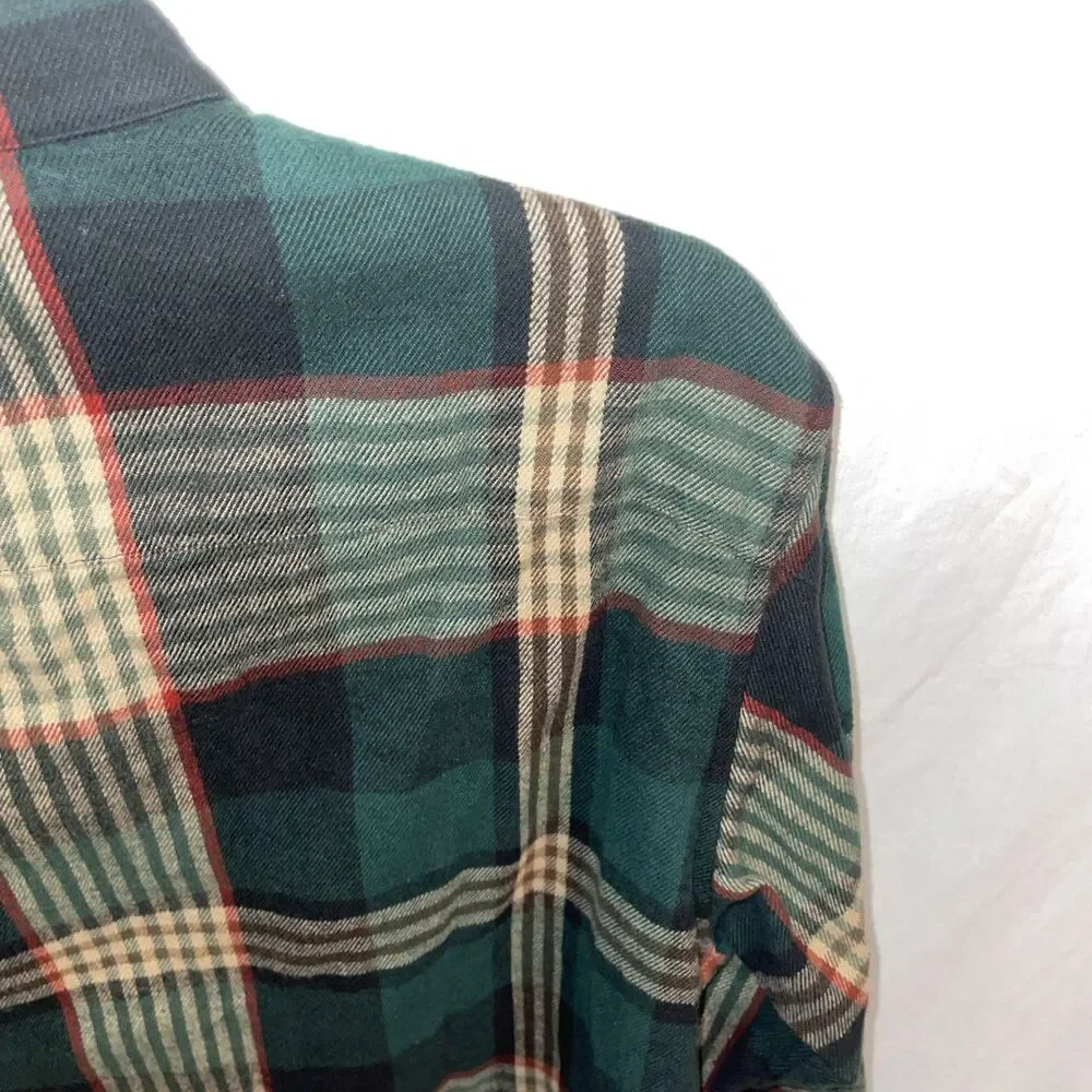 Lauren Ralph Lauren Men’s Flannel Shirt Size Small Green Plaid Full Zip Outdoors